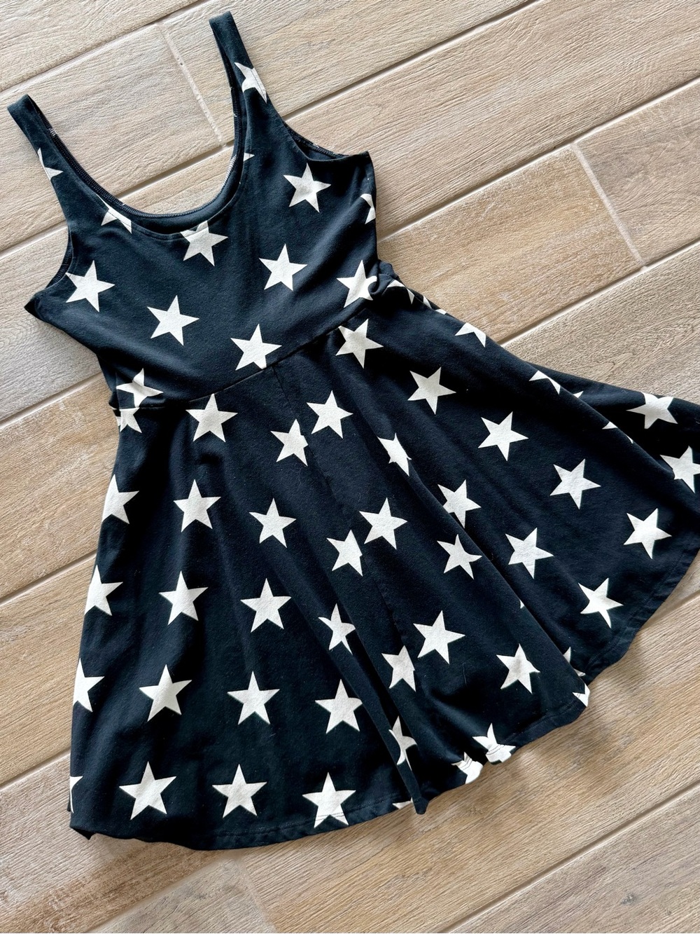 NWOT Victoria's Secret PINK Black Dress with White Star Print- Size Small - Picture 3 of 3